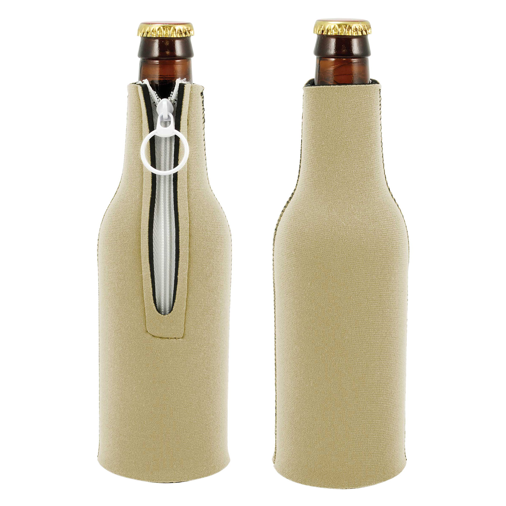 277 Zipper Koozie Beige MCM Brands