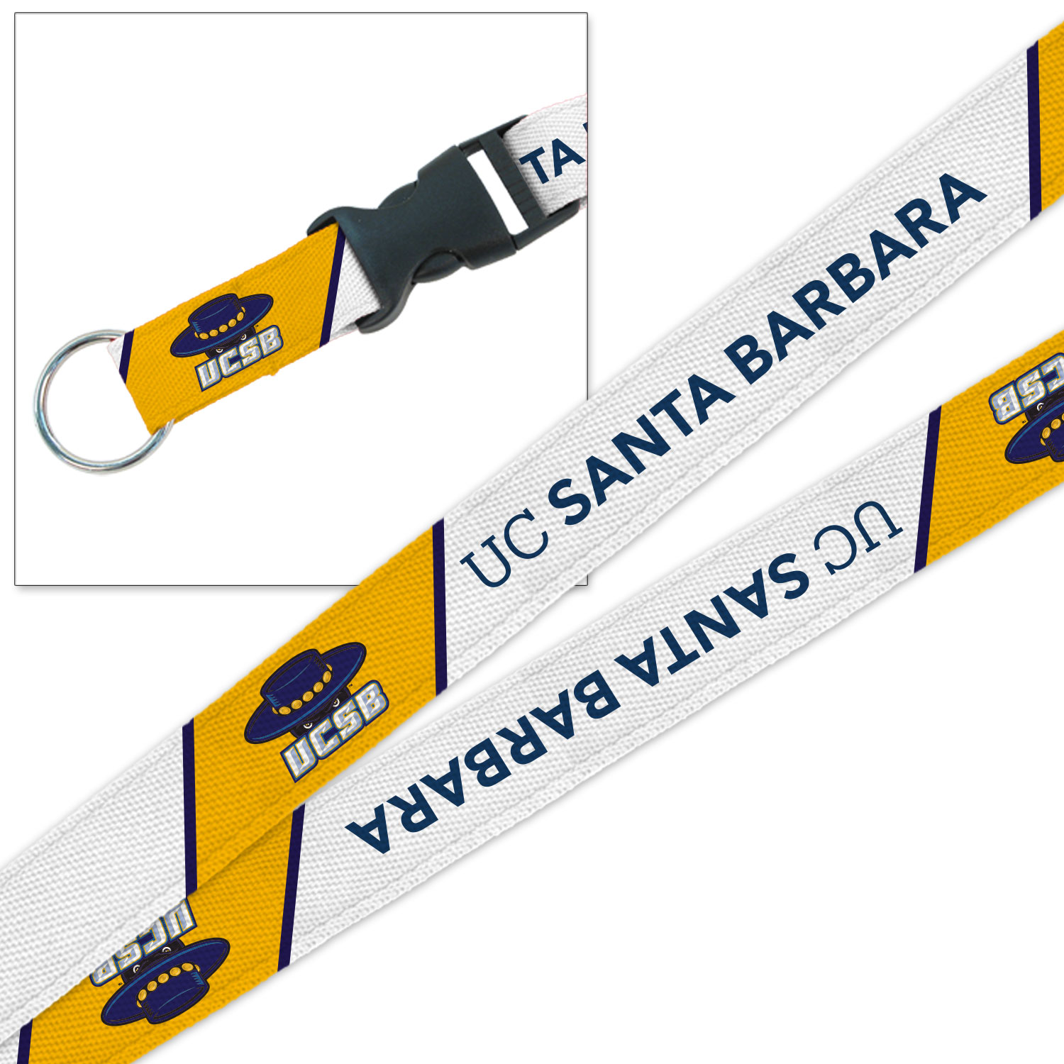 Promotional 3/8 Textured Polyester Multi-Color Sublimation Lanyard $2.98