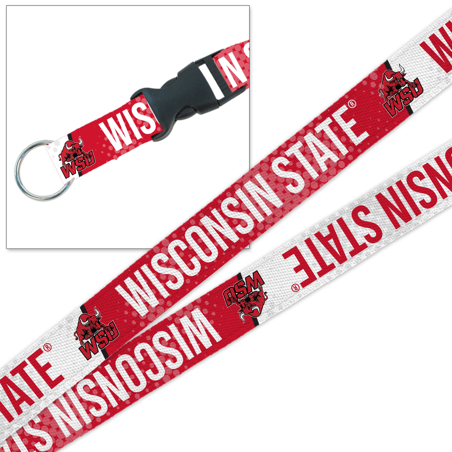 20мм Sublimation Lanyard with Hook and Buckle