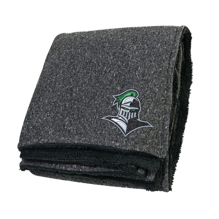 Sherpa Backed Heathered Blanket MCM Brands